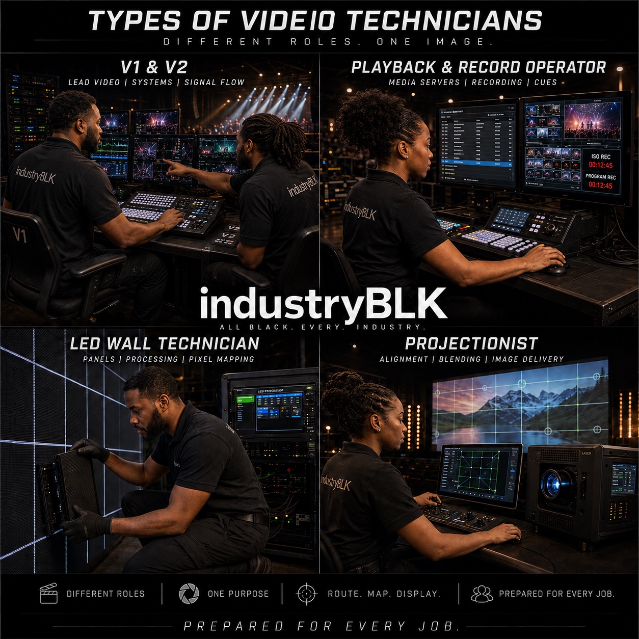 Types of video technicians